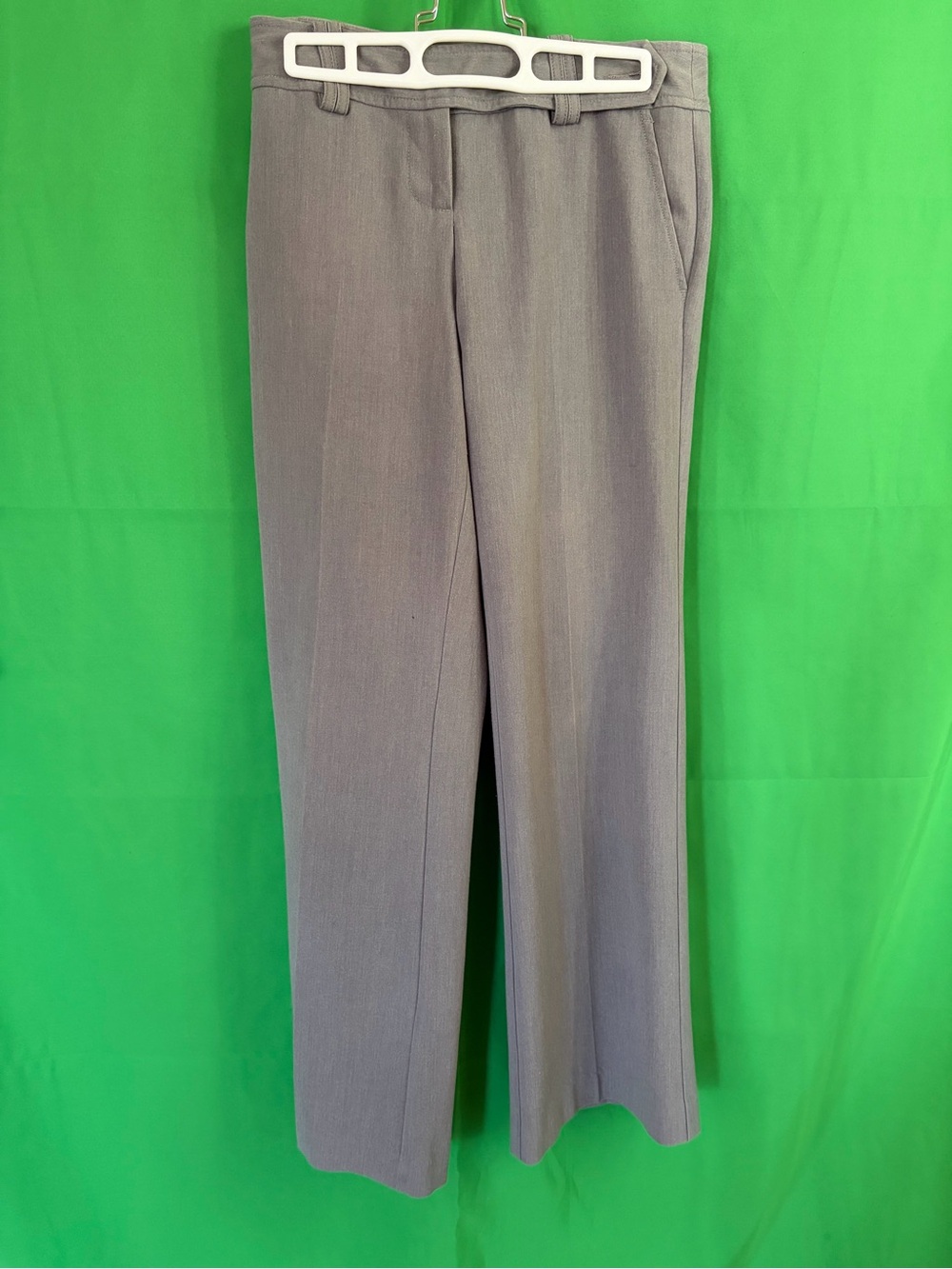 LOFT Gray Straight-Leg Work Trousers